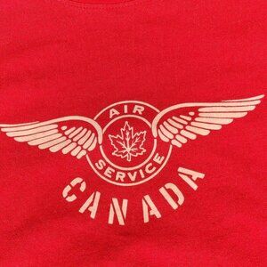 RED CANOE AIR SERVICE CANADA T-Shirt Men's Small RED 🍁